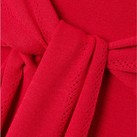 NWT Proenza Schouler White Label Linen Blend Cherry Red Knit Midi Skirt Size L - Picture 3 of 6